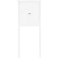 Dover Over-Toilet Hutch w/ Doors in White by Bolton Furniture
