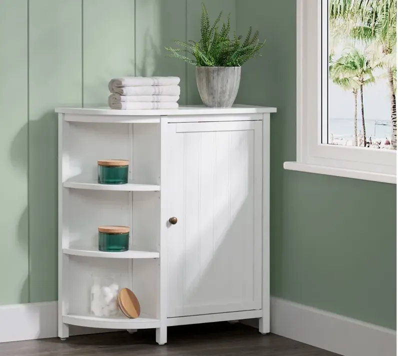 Dover Deluxe Storage Cabinet w/ Shelves in White by Bolton Furniture