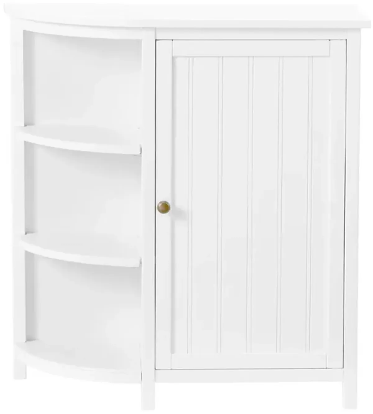 Dover Deluxe Storage Cabinet w/ Shelves in White by Bolton Furniture