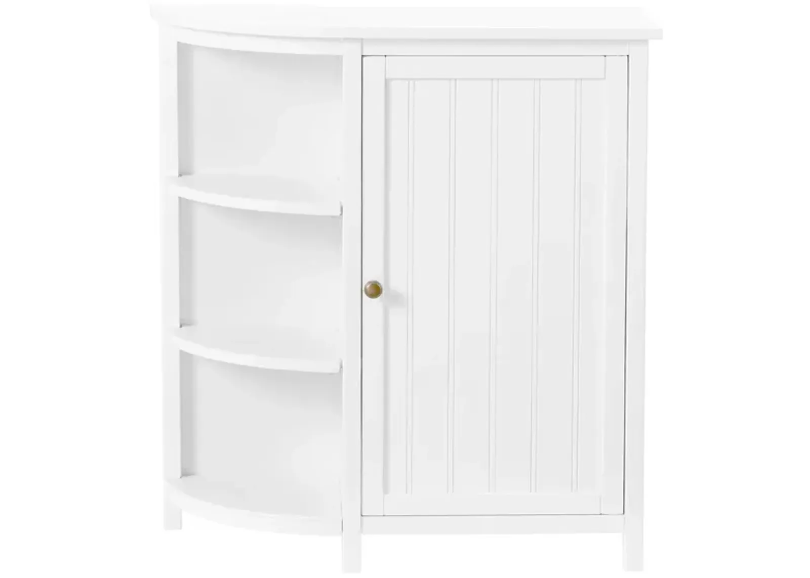 Dover Deluxe Storage Cabinet w/ Shelves in White by Bolton Furniture