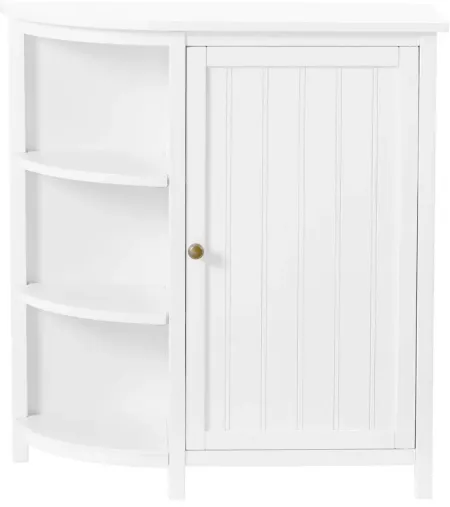 Dover Deluxe Storage Cabinet w/ Shelves in White by Bolton Furniture