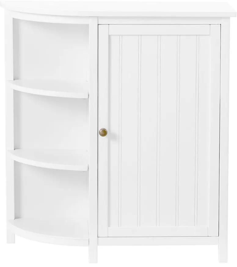 Dover Deluxe Storage Cabinet w/ Shelves in White by Bolton Furniture