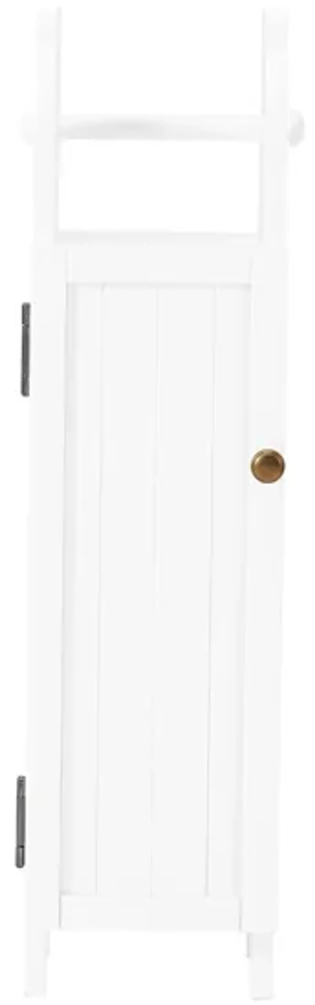 Dover Deluxe Storage Cabinet w/ Toilet Paper Dispenser in White by Bolton Furniture