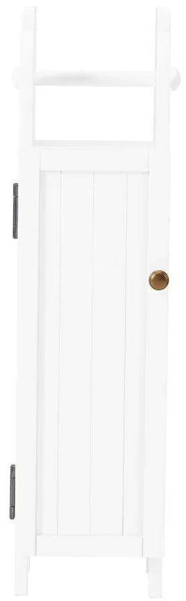 Dover Deluxe Storage Cabinet w/ Toilet Paper Dispenser in White by Bolton Furniture