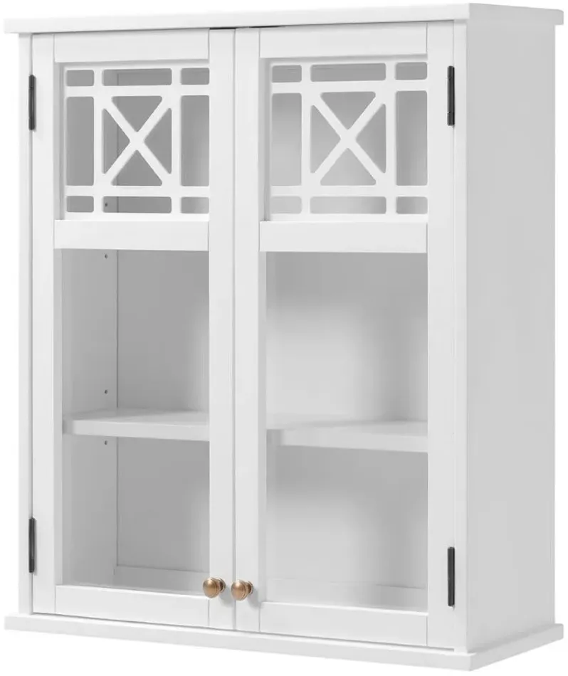 Derby WallMounted Bath Storage w/ Glass Doors