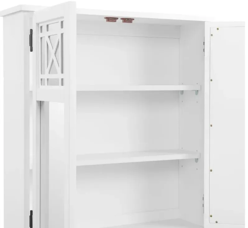 Derby WallMounted Bath Storage w/ Glass Doors