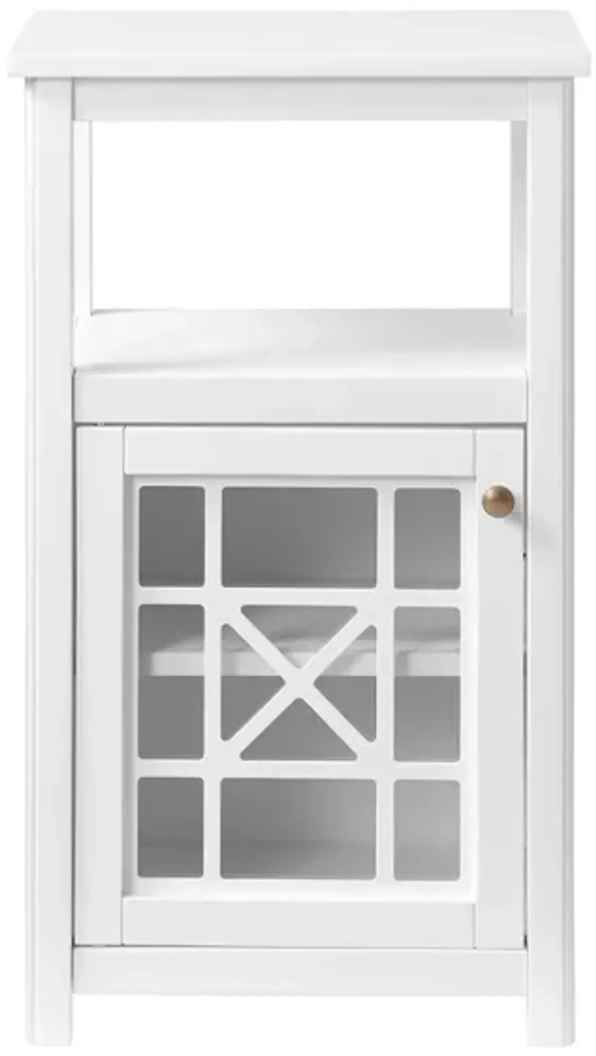 Derby Deluxe Floor Storage Cabinet in White by Bolton Furniture