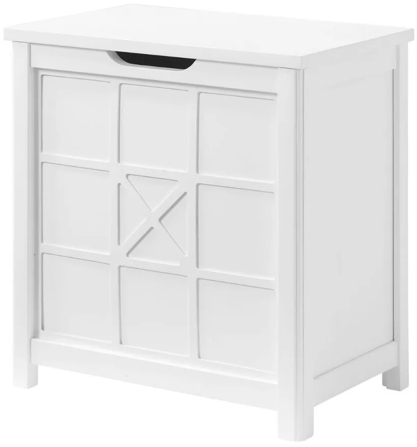 Derby Deluxe Clothes Hamper in White by Bolton Furniture
