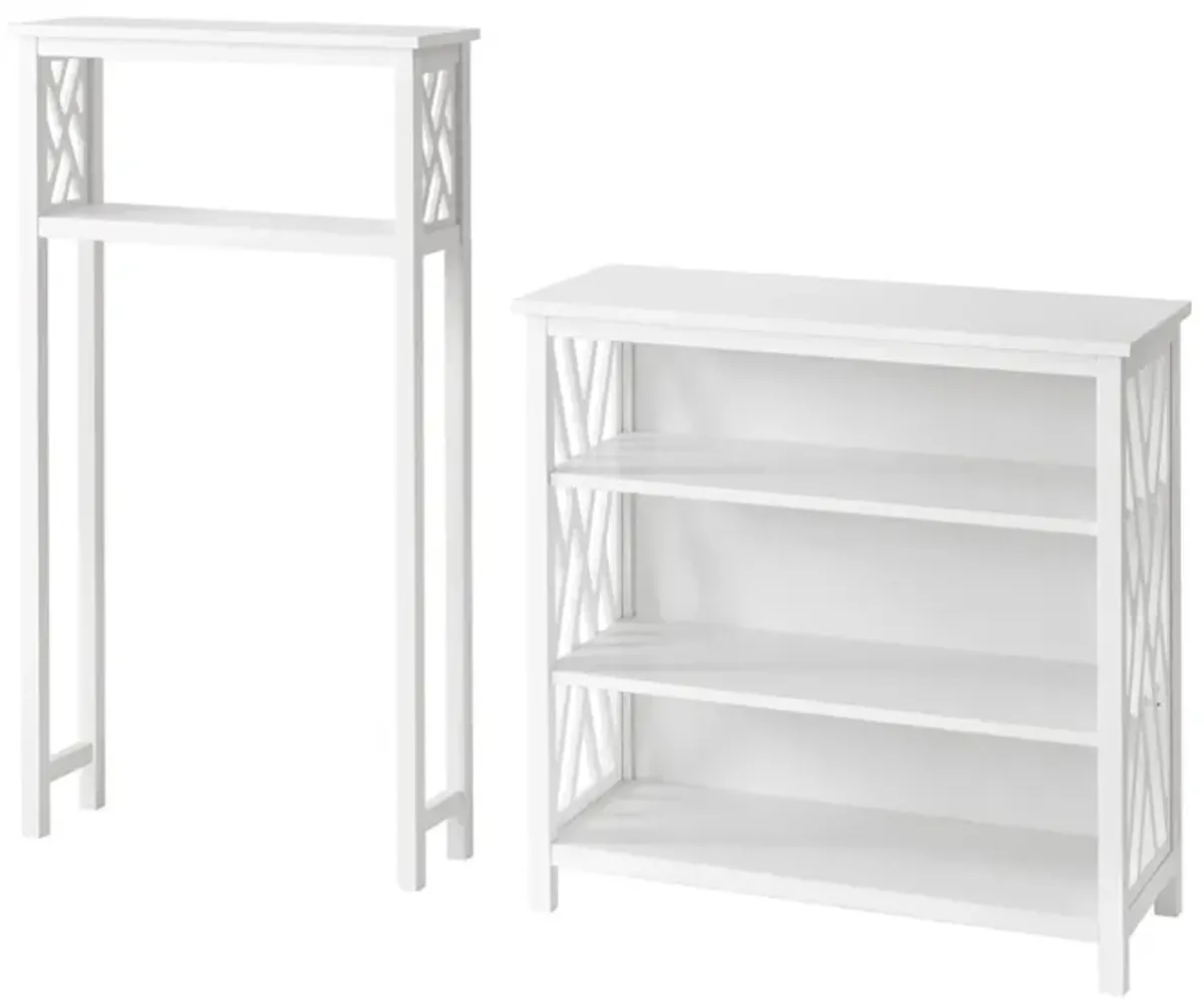 Coventry 2-pc. Over-Toilet Storage Shelf in White by Bolton Furniture