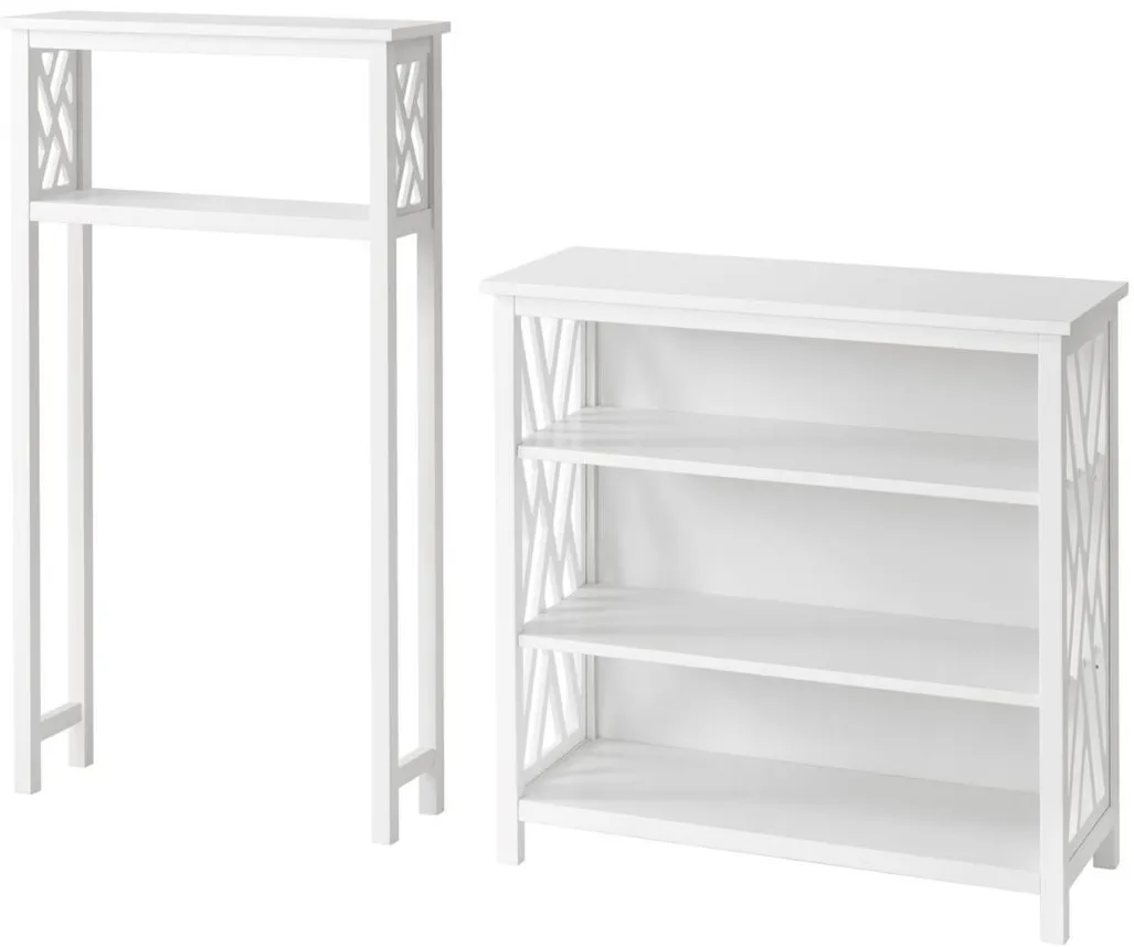 Coventry 2-pc Over-Toilet Storage Shelf in White by Bolton Furniture