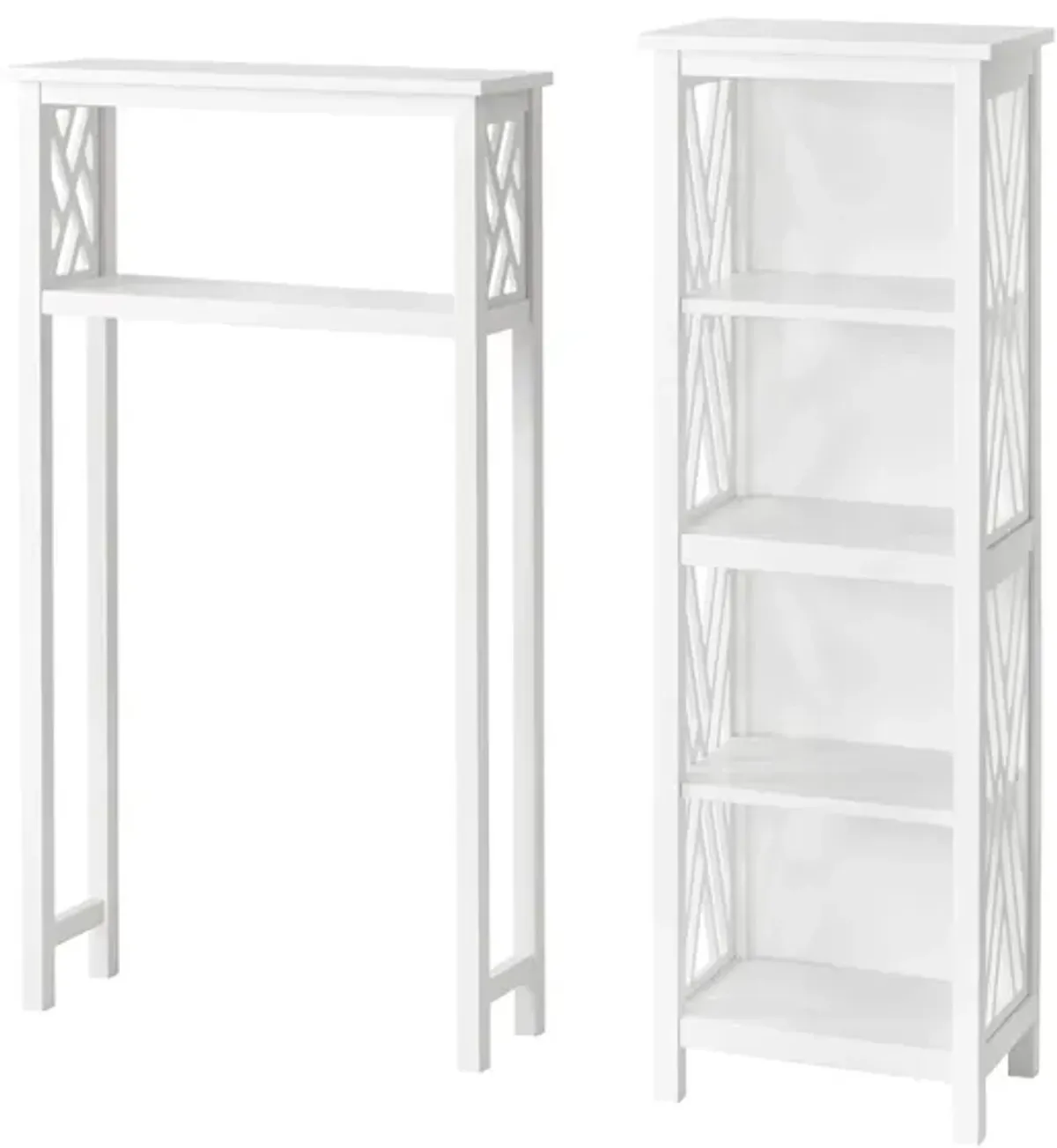 Coventry 2-pc. Over-Toilet Tall Storage Shelf in White by Bolton Furniture