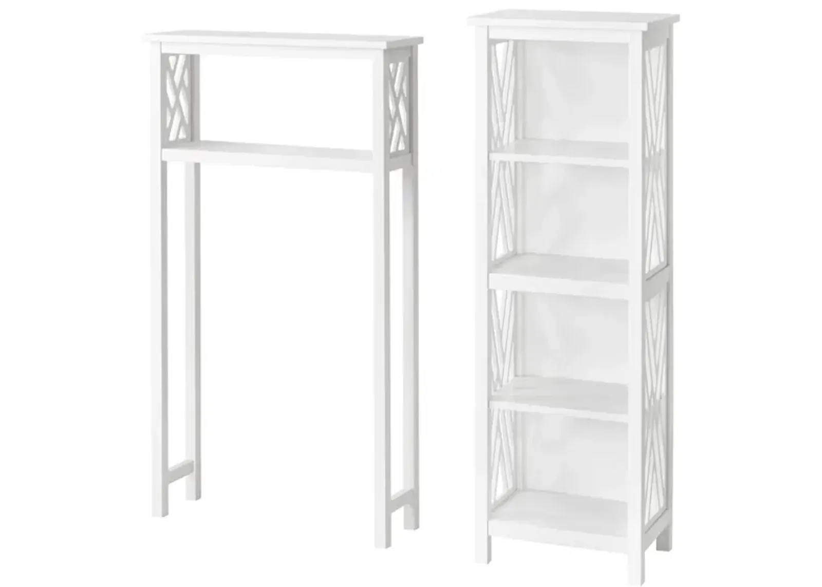 Coventry 2-pc. Over-Toilet Tall Storage Shelf in White by Bolton Furniture