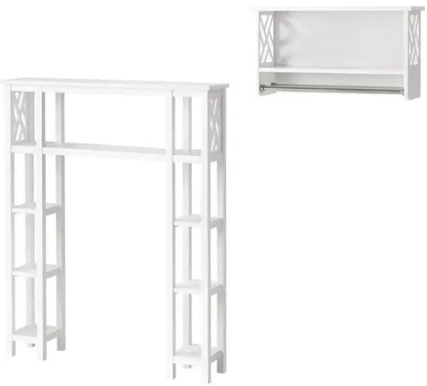 Coventry 2-pc. Over-Toilet Storage Unit w/ Side Shelves and Towel Rods
