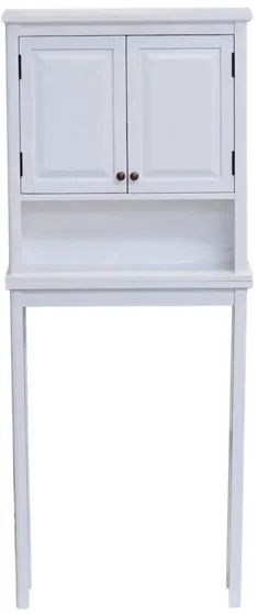 Dorset Over-Toilet Open Shelf Cabinet in White by Bolton Furniture