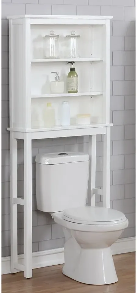 Dorset Over-Toilet Storage Shelf in White by Bolton Furniture