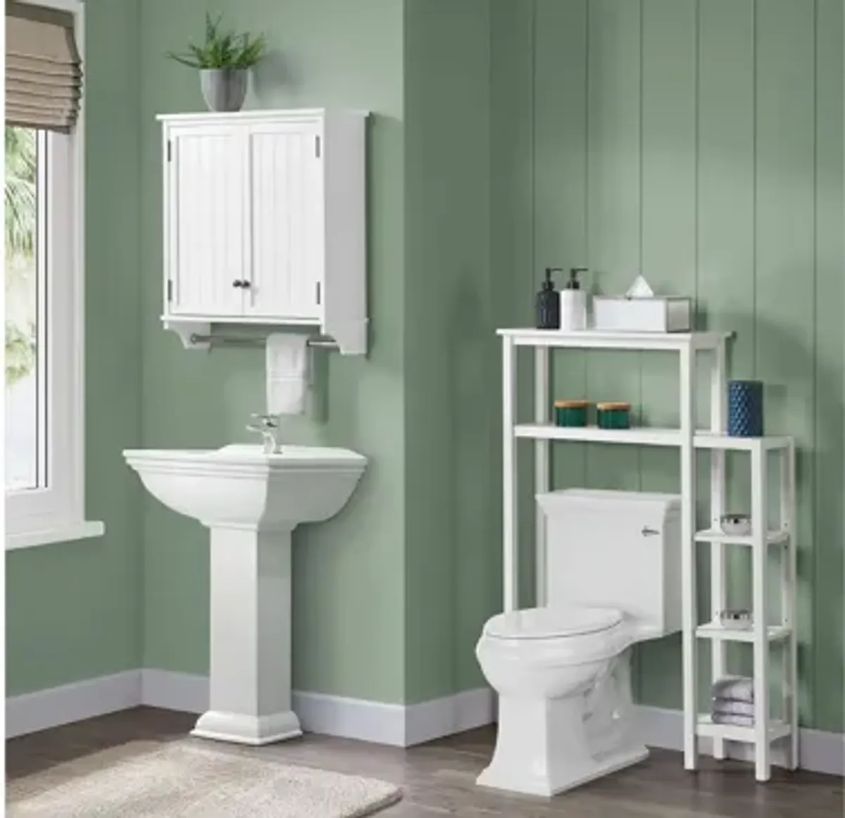 Dover 2-pc. Over-Toilet Organizer w/ Side Shelves and Cabinet