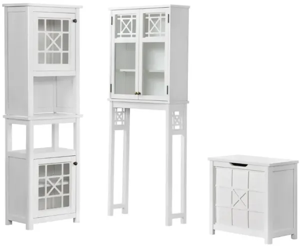 Derby 4-pc. Storage Set w/ Over-Toilet Shelf and Hampers