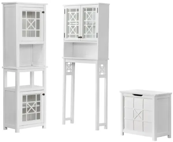 Derby 5-pc Storage Set w/ Hutch and Wall-Mounted Cabinet