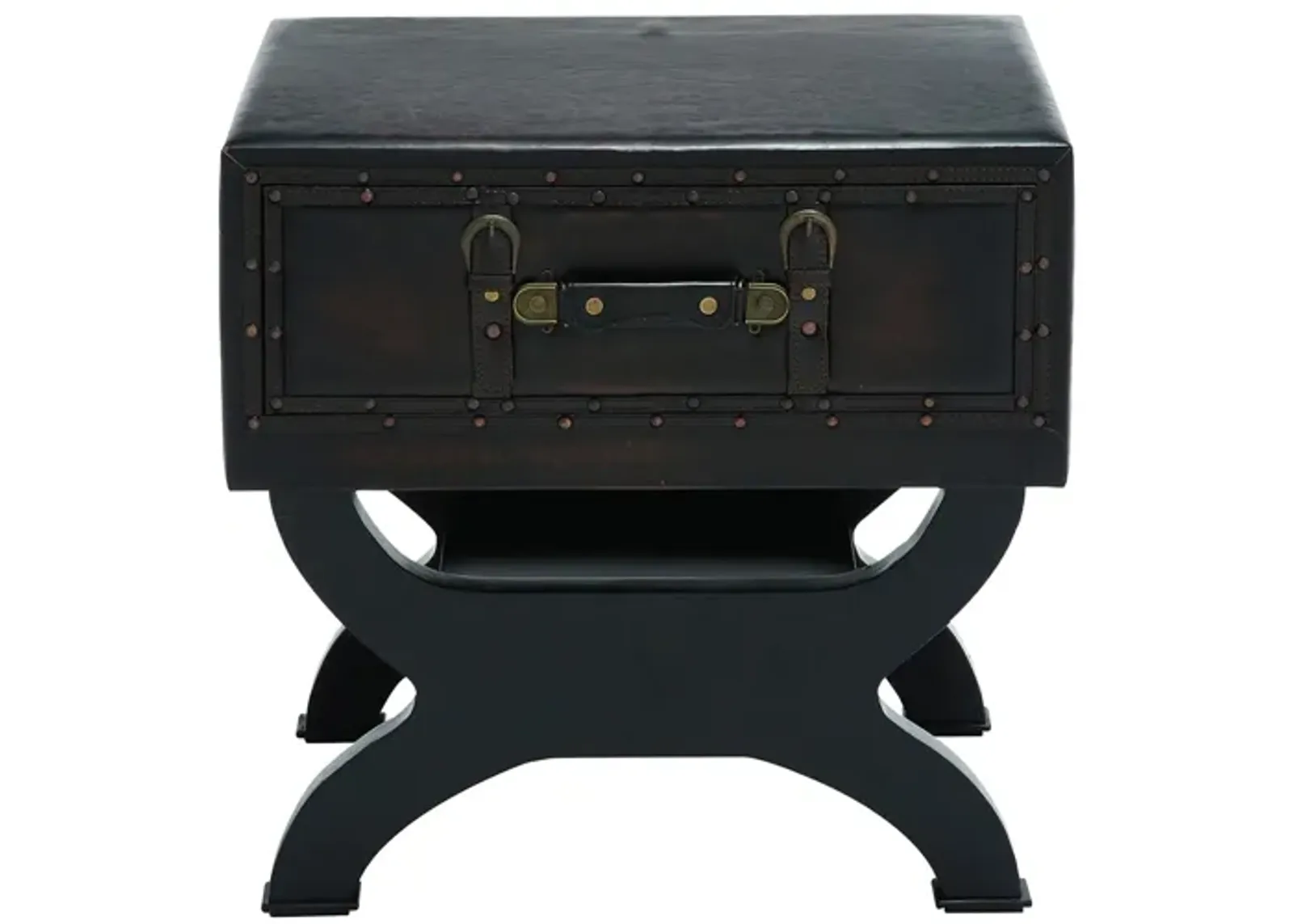 Ivy Collection Luggage Accent Table in Brown by UMA Enterprises