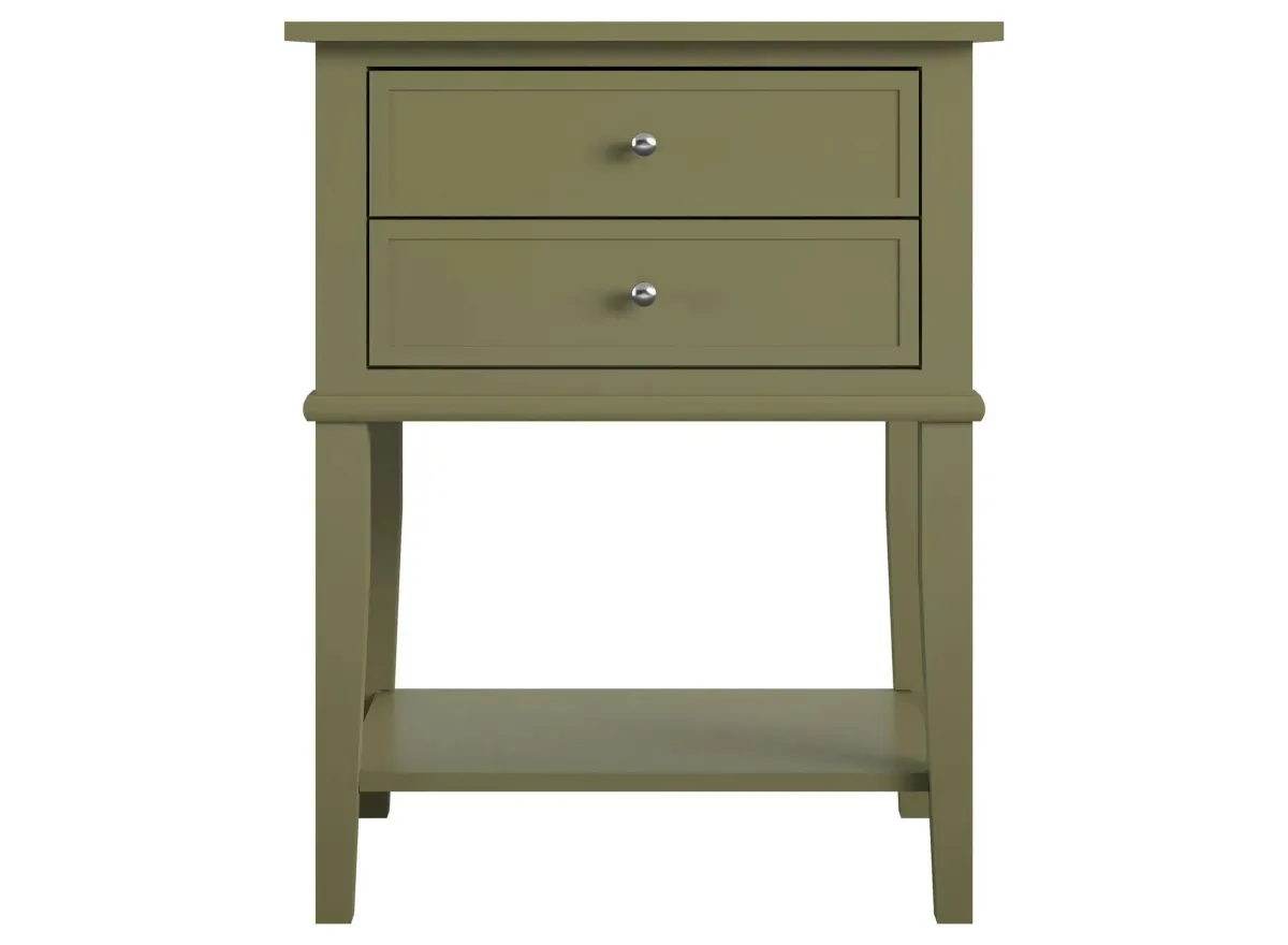 Franklin Accent Table in Olive Green by DOREL HOME FURNISHINGS