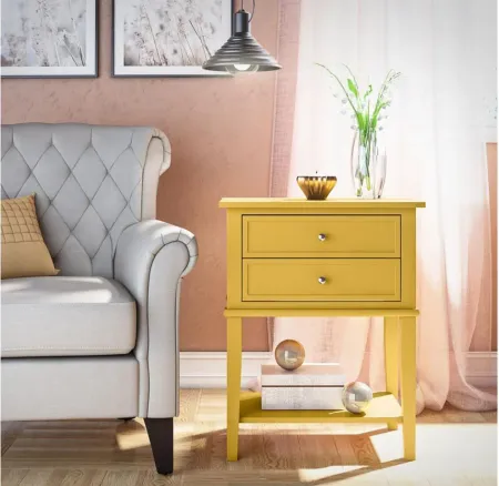 Franklin Accent Table in Mustard Yellow by DOREL HOME FURNISHINGS