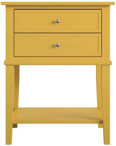 Franklin Accent Table in Mustard Yellow by DOREL HOME FURNISHINGS