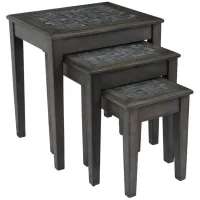 Mosaic Nesting Tables in Dark Gray by Jofran