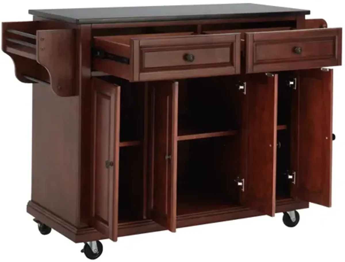 Devon Kitchen Cart W/Castors in Brown by Bellanest