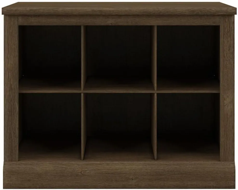 Woodland Home Shoe Bench with Shelves in Ash Brown by Bush Industries