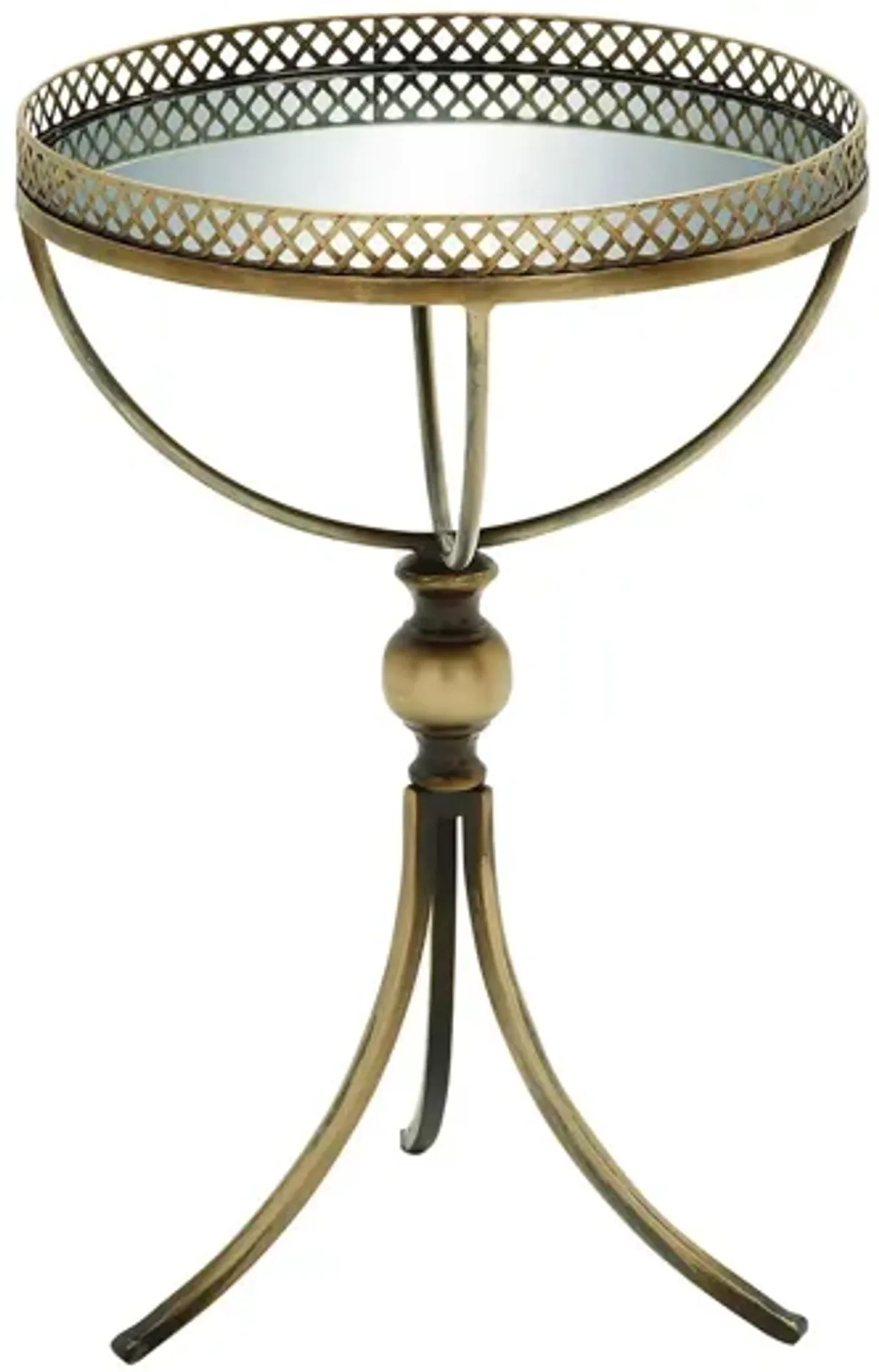 Ivy Collection Tray Accent Table in Brass by UMA Enterprises