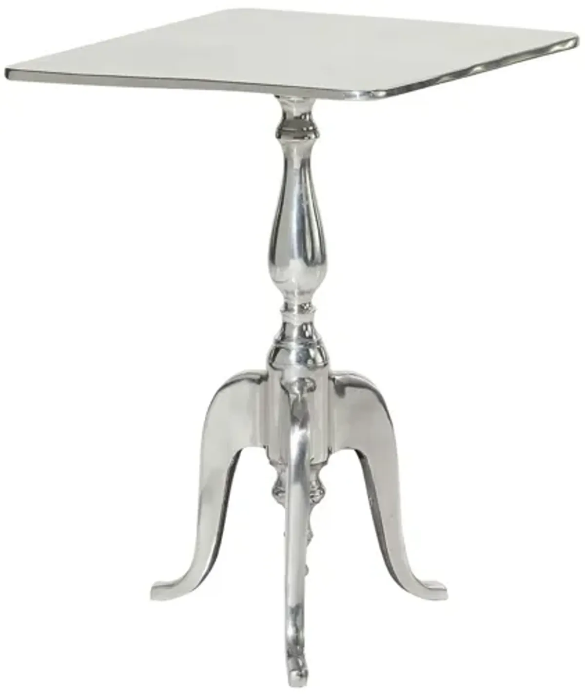 Ivy Collection Tripod Accent Table in Silver by UMA Enterprises