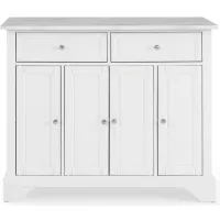 Avery Kitchen Cart in Distressed White by Crosley Brands