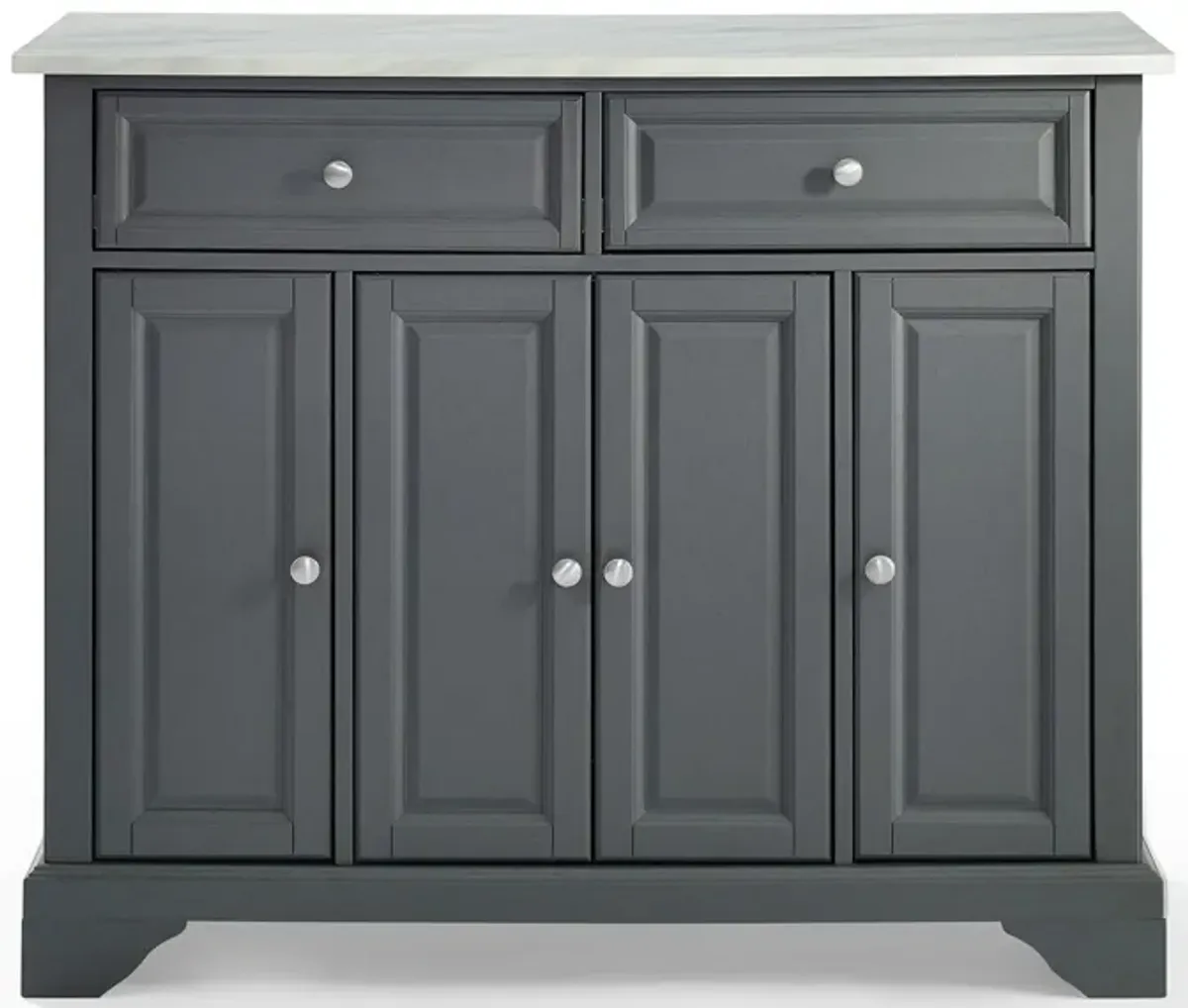 Avery Kitchen Island in Distressed Gray by Crosley Brands