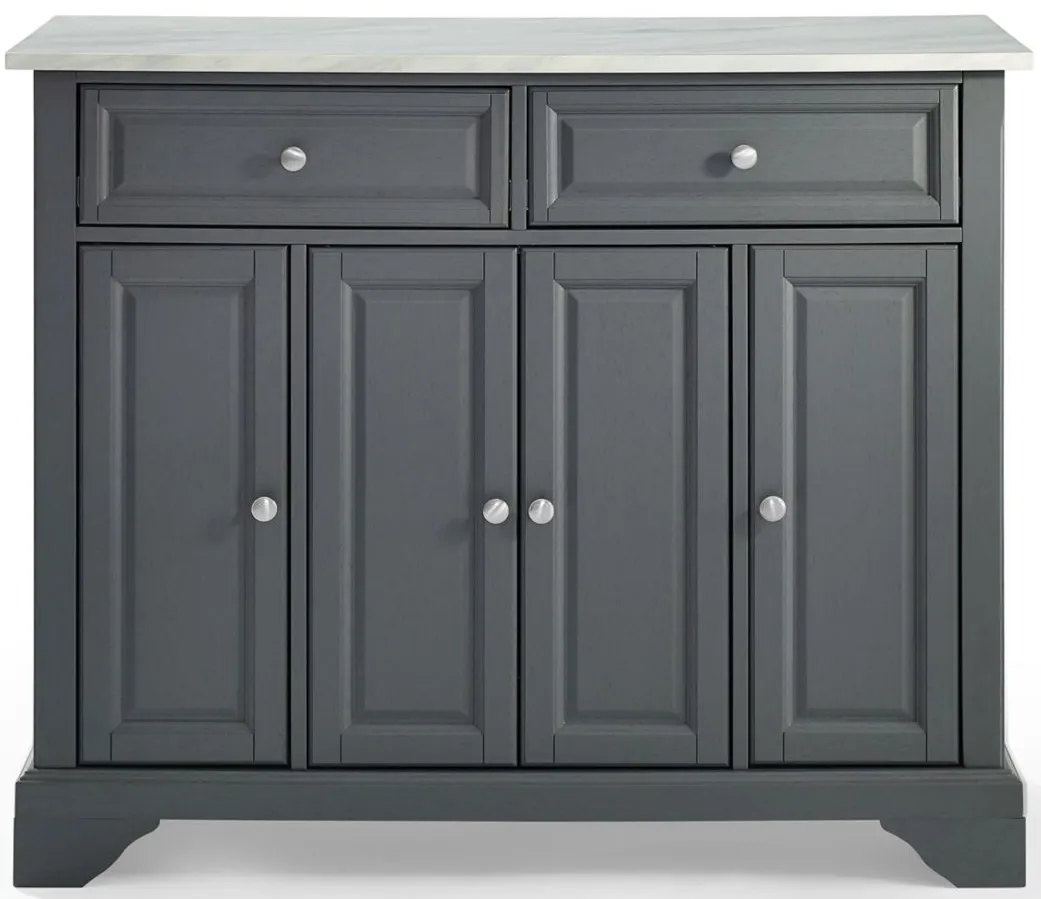 Avery Kitchen Island in Distressed Gray by Crosley Brands