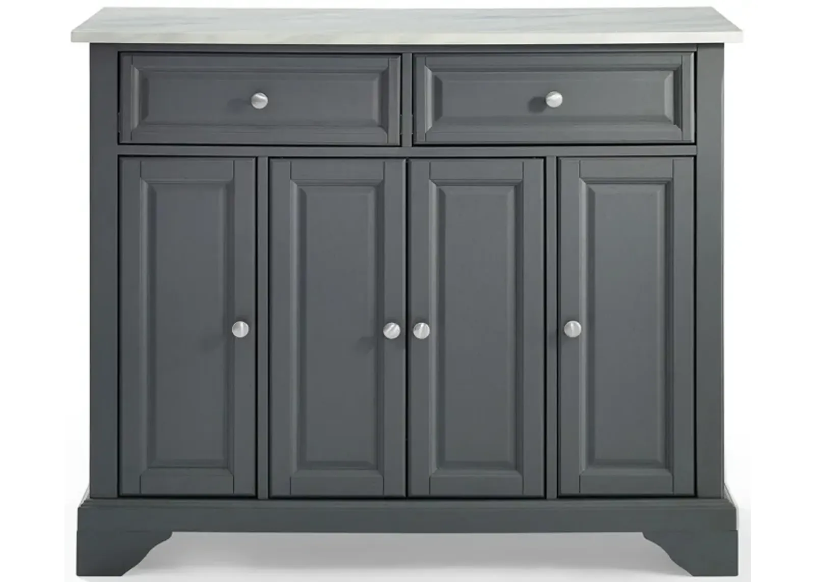 Avery Kitchen Island in Distressed Gray by Crosley Brands