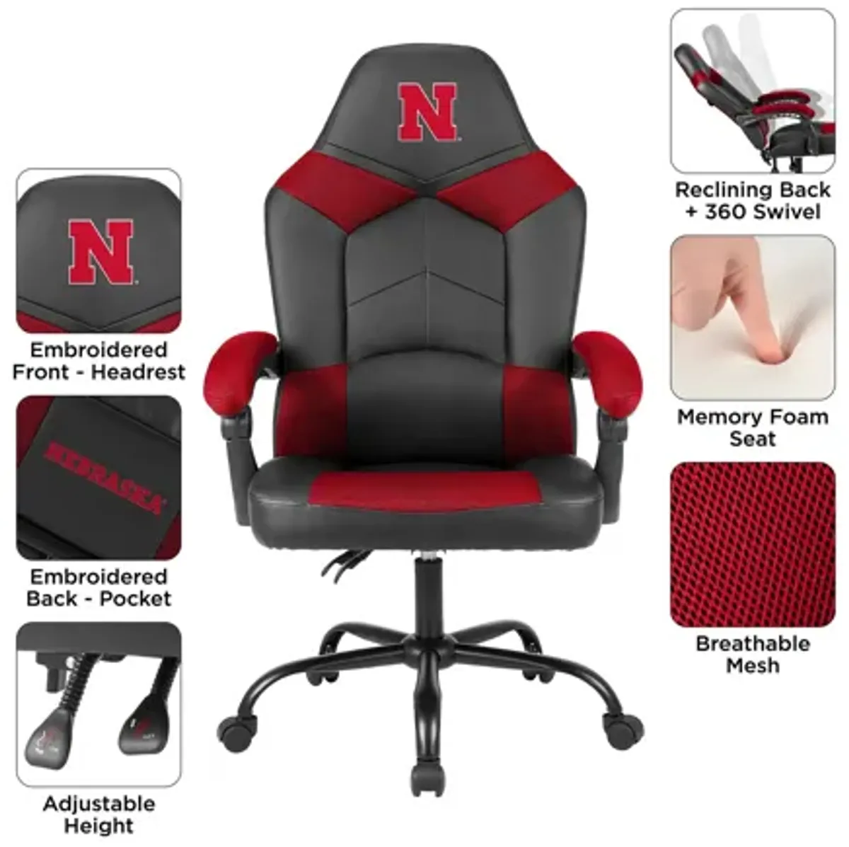 NCAA Faux Leather Oversized Gaming Chair