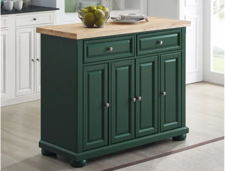 Madison Kitchen Cart in Emerald Green by Crosley Brands