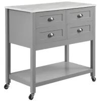Connell Kitchen Cart in Gray by Crosley Brands
