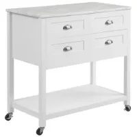 Connell Kitchen Cart in White by Crosley Brands