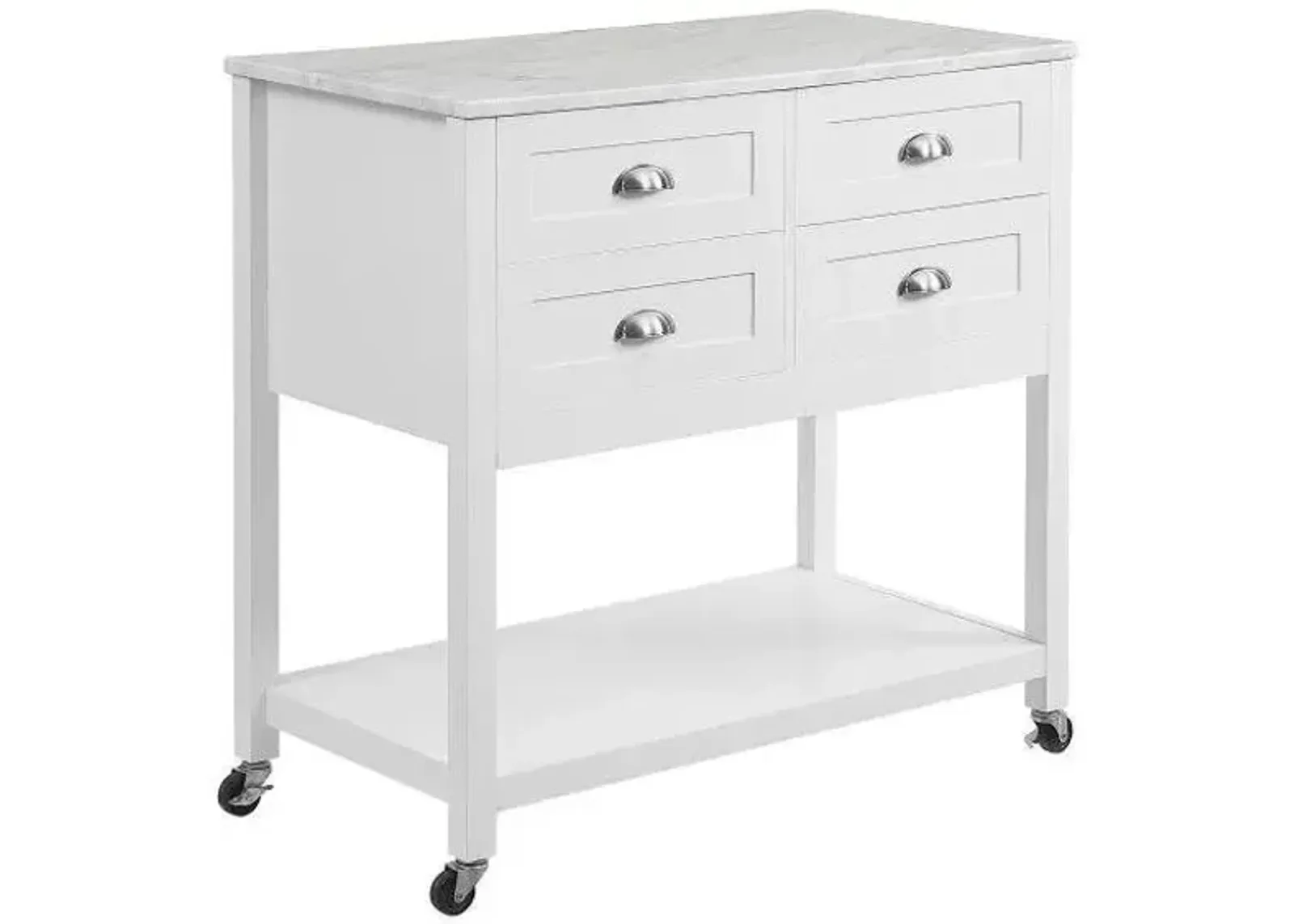 Connell Kitchen Cart in White by Crosley Brands