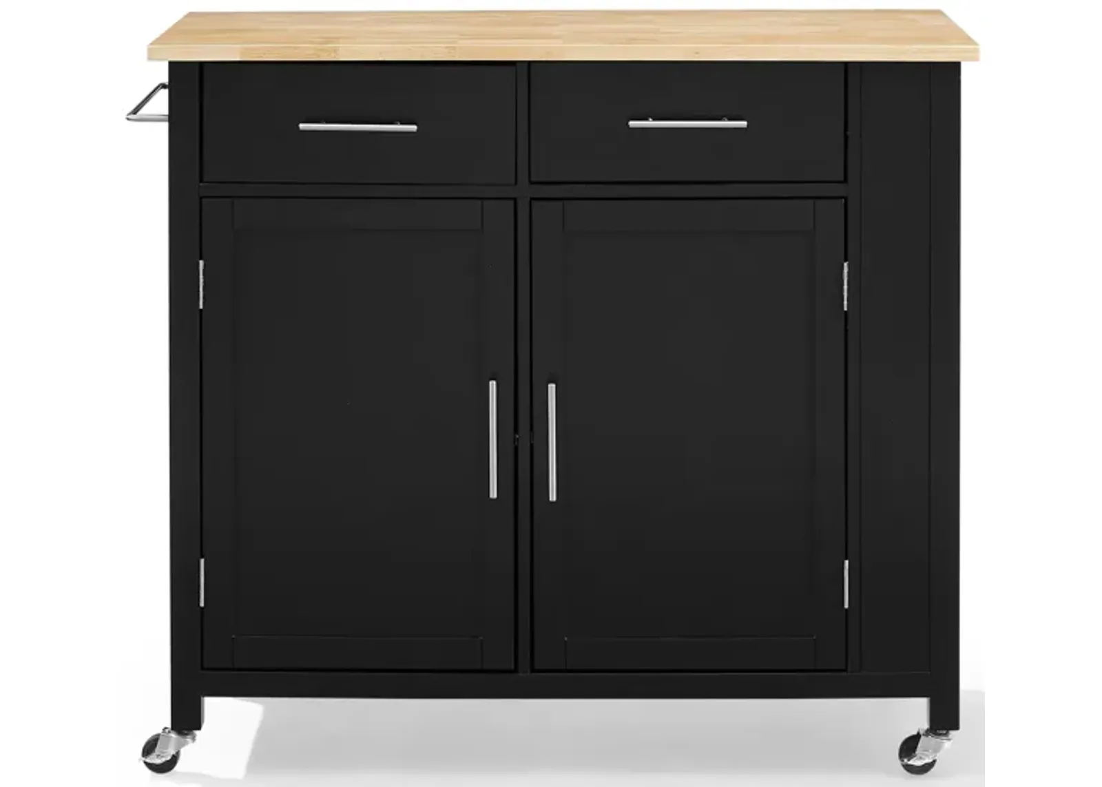 Savannah Kitchen Cart in Black by Crosley Brands