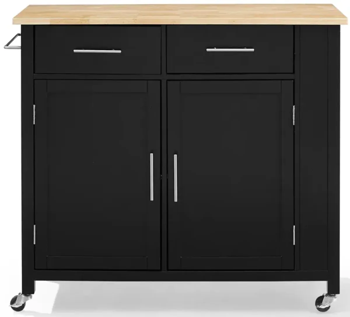 Savannah Kitchen Cart in Black by Crosley Brands