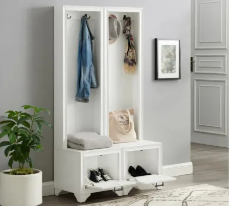 Tara Entryway Set -2pc. in Distressed White by Crosley Brands