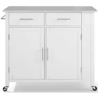 Savannah Full-Size Kitchen Cart in White by Crosley Brands
