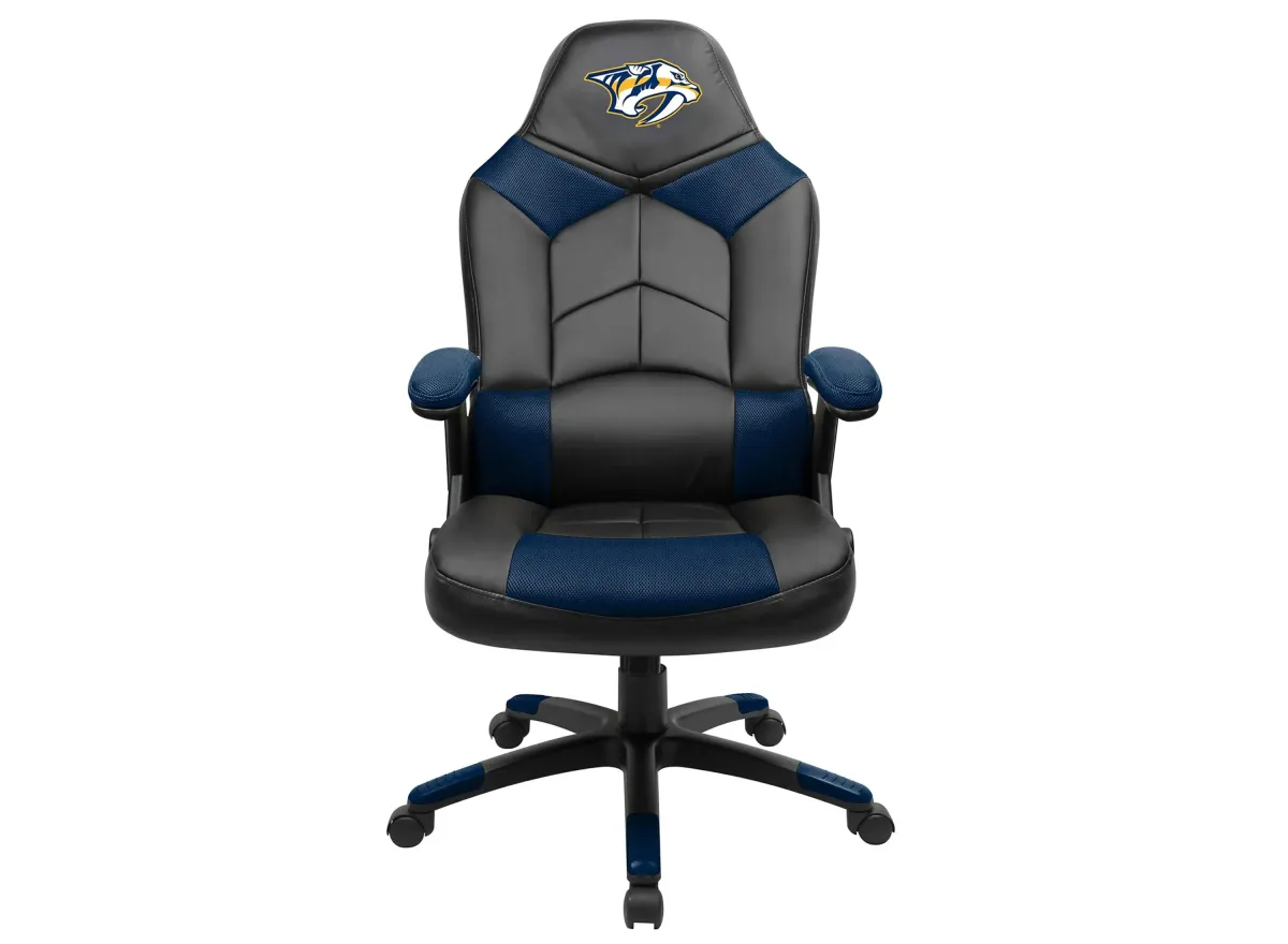 NHL Faux Leather Oversized Gaming Chair in Nashville Predators by Imperial International