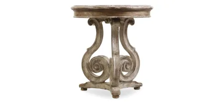 Chatelet Scroll Accent Table in Brown by Hooker Furniture