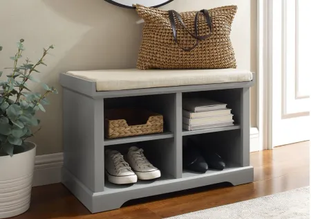 Anderson Storage Bench in Gray by Crosley Brands