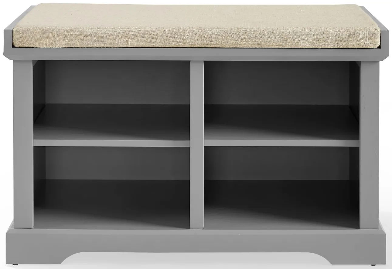Anderson Storage Bench in Gray by Crosley Brands