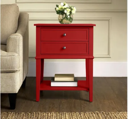Franklin Accent Table in Red by DOREL HOME FURNISHINGS