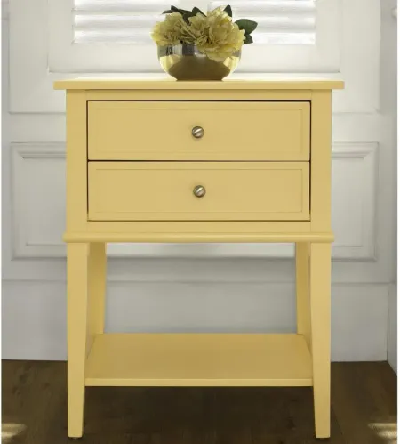 Franklin Accent Table in Yellow by DOREL HOME FURNISHINGS